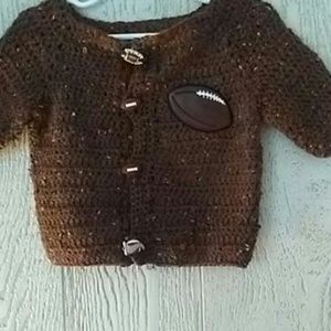 Baby boy football cardigan